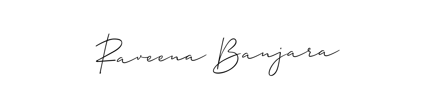 Make a beautiful signature design for name Raveena Banjara. Use this online signature maker to create a handwritten signature for free. Raveena Banjara signature style 2 images and pictures png