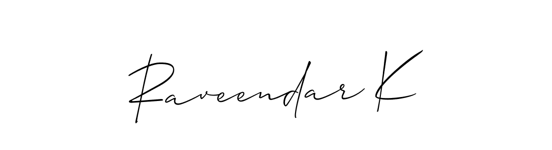 Best and Professional Signature Style for Raveendar K. Allison_Script Best Signature Style Collection. Raveendar K signature style 2 images and pictures png