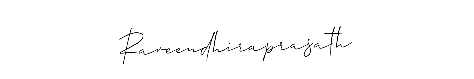 How to make Raveendhiraprasath signature? Allison_Script is a professional autograph style. Create handwritten signature for Raveendhiraprasath name. Raveendhiraprasath signature style 2 images and pictures png