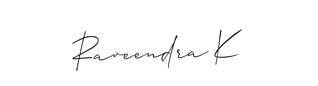 Make a short Raveendra K signature style. Manage your documents anywhere anytime using Allison_Script. Create and add eSignatures, submit forms, share and send files easily. Raveendra K signature style 2 images and pictures png