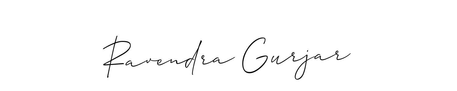 Also we have Ravendra Gurjar name is the best signature style. Create professional handwritten signature collection using Allison_Script autograph style. Ravendra Gurjar signature style 2 images and pictures png