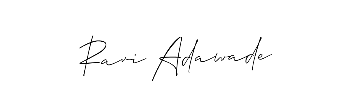 Allison_Script is a professional signature style that is perfect for those who want to add a touch of class to their signature. It is also a great choice for those who want to make their signature more unique. Get Ravi Adawade name to fancy signature for free. Ravi Adawade signature style 2 images and pictures png