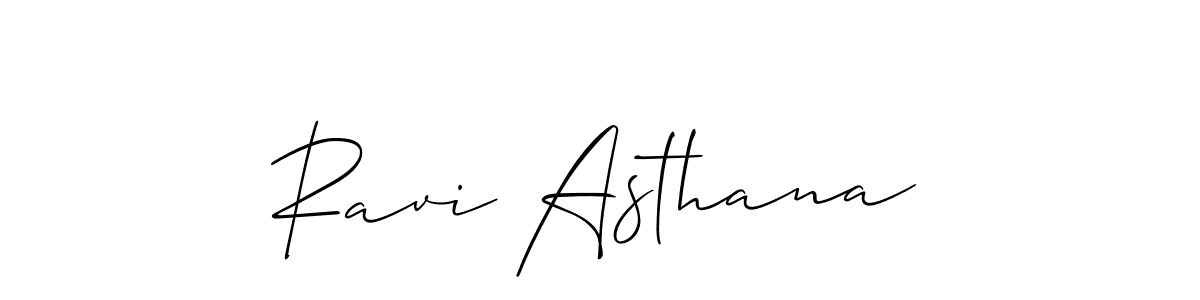 Make a beautiful signature design for name Ravi Asthana. With this signature (Allison_Script) style, you can create a handwritten signature for free. Ravi Asthana signature style 2 images and pictures png