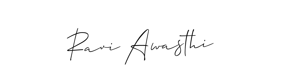 How to make Ravi Awasthi signature? Allison_Script is a professional autograph style. Create handwritten signature for Ravi Awasthi name. Ravi Awasthi signature style 2 images and pictures png
