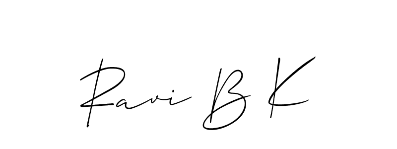 Allison_Script is a professional signature style that is perfect for those who want to add a touch of class to their signature. It is also a great choice for those who want to make their signature more unique. Get Ravi B K name to fancy signature for free. Ravi B K signature style 2 images and pictures png