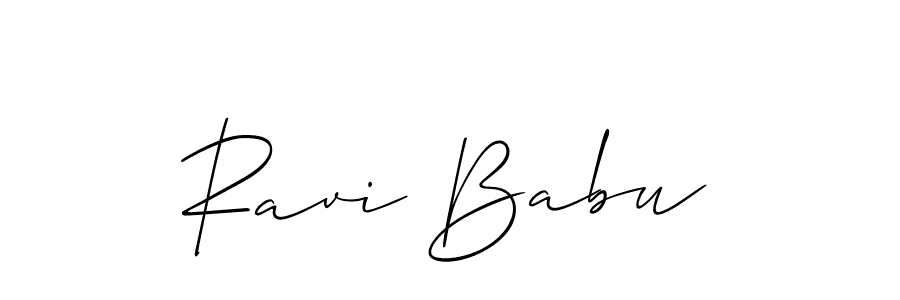 Ravi Babu stylish signature style. Best Handwritten Sign (Allison_Script) for my name. Handwritten Signature Collection Ideas for my name Ravi Babu. Ravi Babu signature style 2 images and pictures png