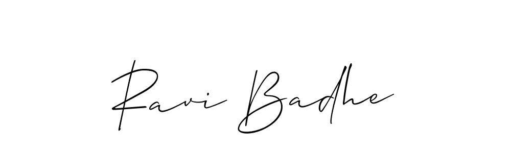 if you are searching for the best signature style for your name Ravi Badhe. so please give up your signature search. here we have designed multiple signature styles  using Allison_Script. Ravi Badhe signature style 2 images and pictures png