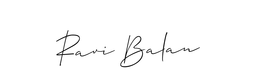 The best way (Allison_Script) to make a short signature is to pick only two or three words in your name. The name Ravi Balan include a total of six letters. For converting this name. Ravi Balan signature style 2 images and pictures png