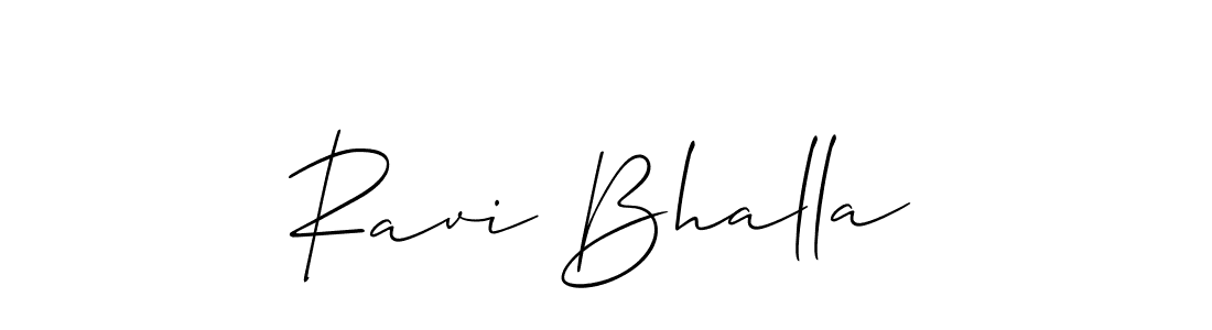 Also we have Ravi Bhalla name is the best signature style. Create professional handwritten signature collection using Allison_Script autograph style. Ravi Bhalla signature style 2 images and pictures png