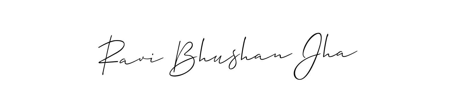 Use a signature maker to create a handwritten signature online. With this signature software, you can design (Allison_Script) your own signature for name Ravi Bhushan Jha. Ravi Bhushan Jha signature style 2 images and pictures png