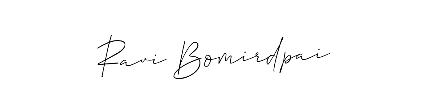 Create a beautiful signature design for name Ravi Bomirdpai. With this signature (Allison_Script) fonts, you can make a handwritten signature for free. Ravi Bomirdpai signature style 2 images and pictures png