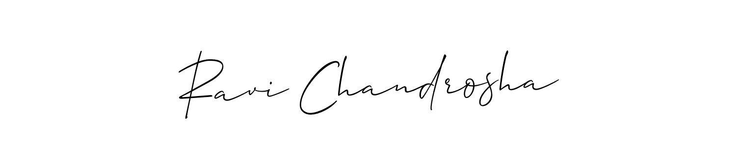 Make a short Ravi Chandrosha signature style. Manage your documents anywhere anytime using Allison_Script. Create and add eSignatures, submit forms, share and send files easily. Ravi Chandrosha signature style 2 images and pictures png