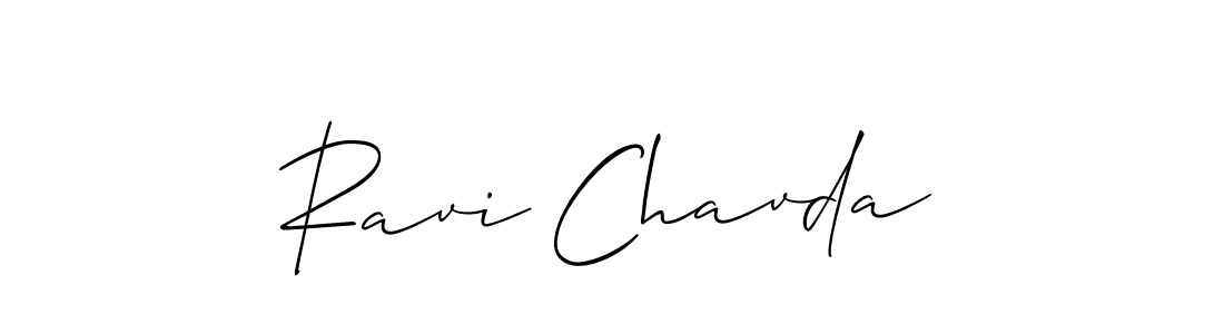 Best and Professional Signature Style for Ravi Chavda. Allison_Script Best Signature Style Collection. Ravi Chavda signature style 2 images and pictures png