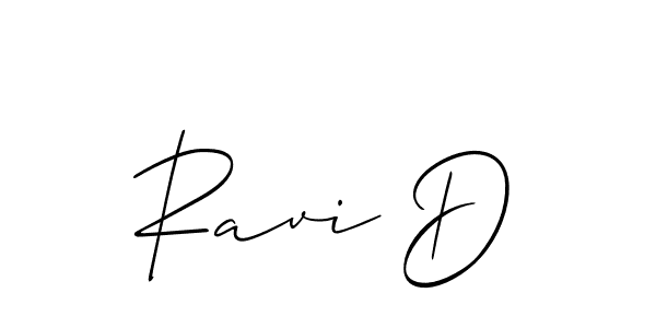 Design your own signature with our free online signature maker. With this signature software, you can create a handwritten (Allison_Script) signature for name Ravi D. Ravi D signature style 2 images and pictures png