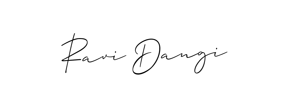 The best way (Allison_Script) to make a short signature is to pick only two or three words in your name. The name Ravi Dangi include a total of six letters. For converting this name. Ravi Dangi signature style 2 images and pictures png