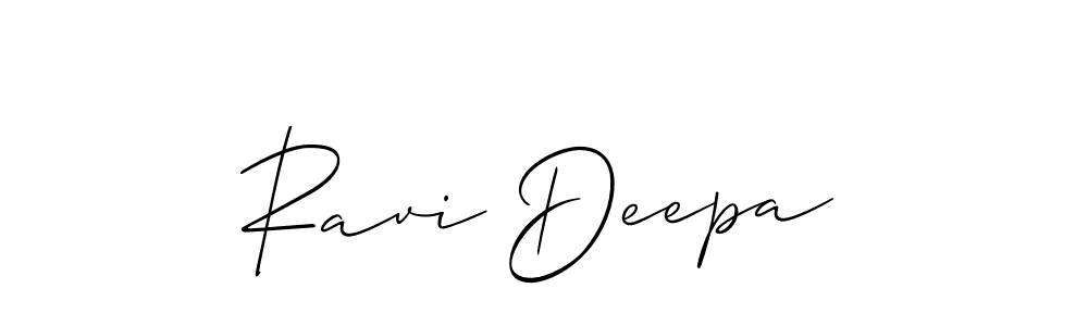 Also You can easily find your signature by using the search form. We will create Ravi Deepa name handwritten signature images for you free of cost using Allison_Script sign style. Ravi Deepa signature style 2 images and pictures png