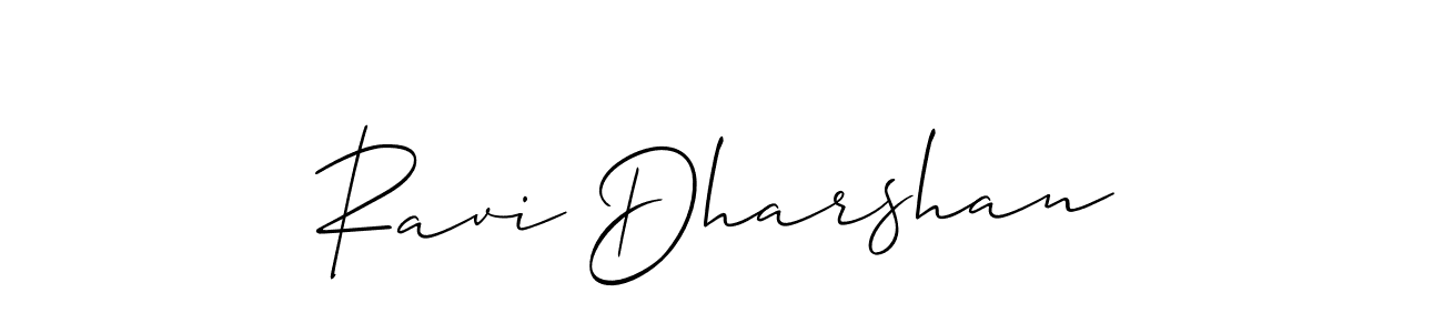 How to make Ravi Dharshan signature? Allison_Script is a professional autograph style. Create handwritten signature for Ravi Dharshan name. Ravi Dharshan signature style 2 images and pictures png