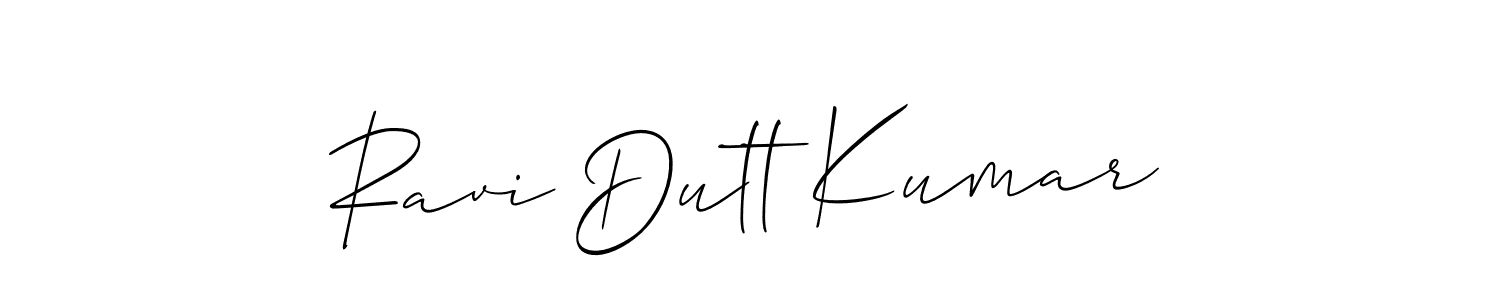 You should practise on your own different ways (Allison_Script) to write your name (Ravi Dutt Kumar) in signature. don't let someone else do it for you. Ravi Dutt Kumar signature style 2 images and pictures png