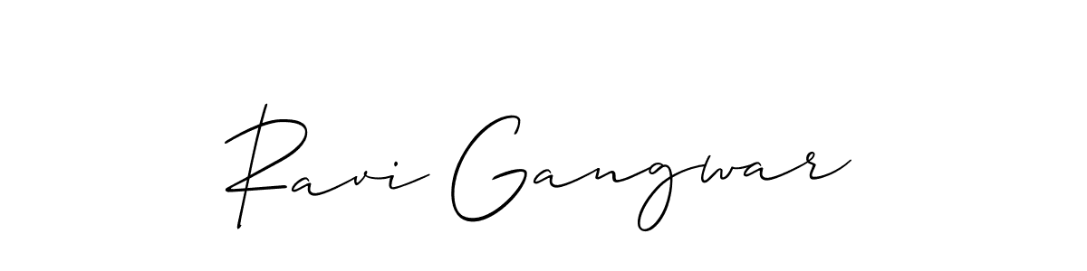 Design your own signature with our free online signature maker. With this signature software, you can create a handwritten (Allison_Script) signature for name Ravi Gangwar. Ravi Gangwar signature style 2 images and pictures png