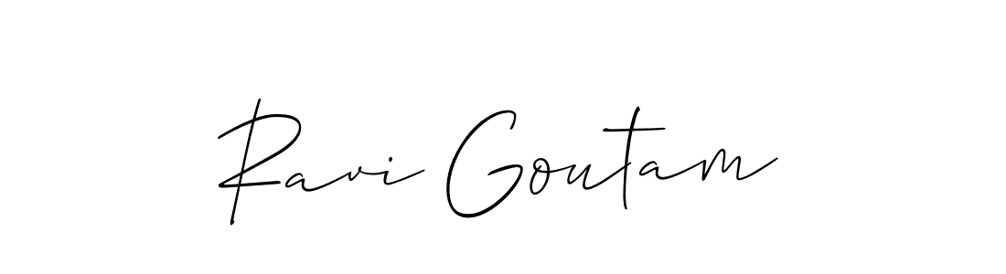 You should practise on your own different ways (Allison_Script) to write your name (Ravi Goutam) in signature. don't let someone else do it for you. Ravi Goutam signature style 2 images and pictures png