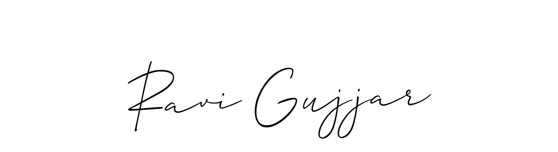 Use a signature maker to create a handwritten signature online. With this signature software, you can design (Allison_Script) your own signature for name Ravi Gujjar. Ravi Gujjar signature style 2 images and pictures png