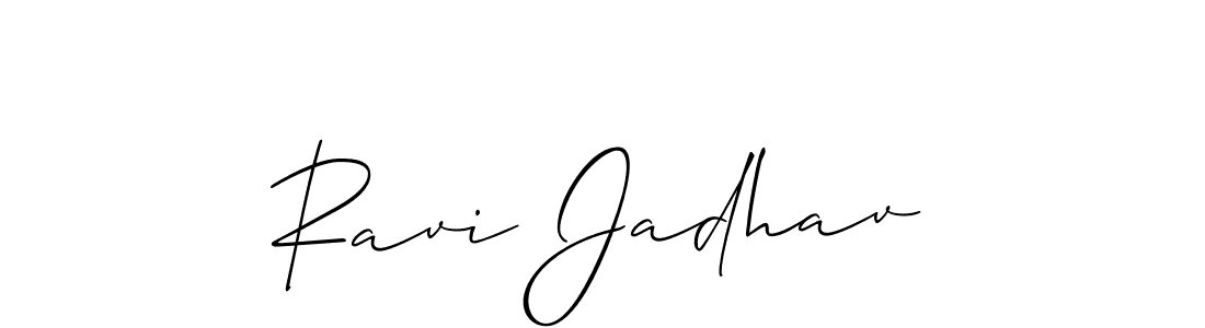 Use a signature maker to create a handwritten signature online. With this signature software, you can design (Allison_Script) your own signature for name Ravi Jadhav. Ravi Jadhav signature style 2 images and pictures png