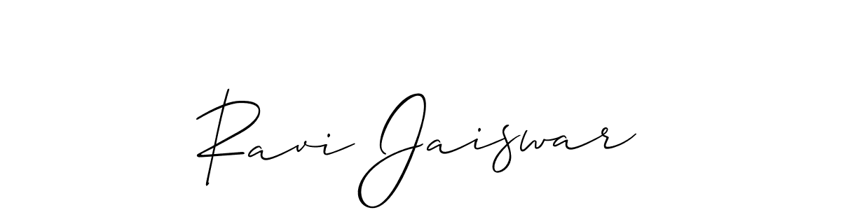 Use a signature maker to create a handwritten signature online. With this signature software, you can design (Allison_Script) your own signature for name Ravi Jaiswar. Ravi Jaiswar signature style 2 images and pictures png