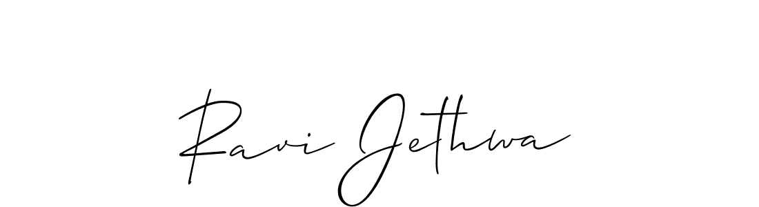 How to make Ravi Jethwa signature? Allison_Script is a professional autograph style. Create handwritten signature for Ravi Jethwa name. Ravi Jethwa signature style 2 images and pictures png