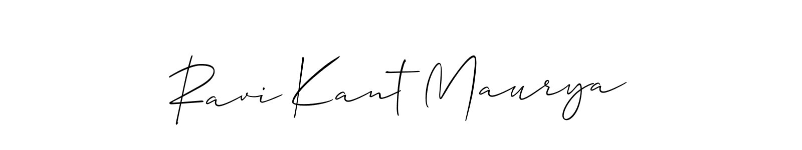 Create a beautiful signature design for name Ravi Kant Maurya. With this signature (Allison_Script) fonts, you can make a handwritten signature for free. Ravi Kant Maurya signature style 2 images and pictures png