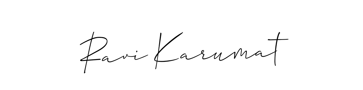 Design your own signature with our free online signature maker. With this signature software, you can create a handwritten (Allison_Script) signature for name Ravi Karumat. Ravi Karumat signature style 2 images and pictures png
