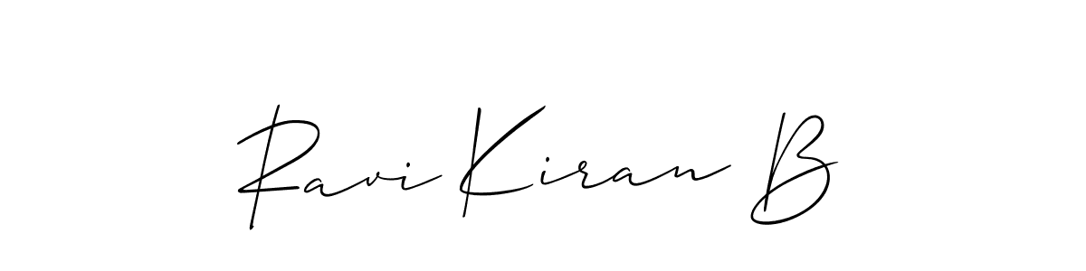 Ravi Kiran B stylish signature style. Best Handwritten Sign (Allison_Script) for my name. Handwritten Signature Collection Ideas for my name Ravi Kiran B. Ravi Kiran B signature style 2 images and pictures png