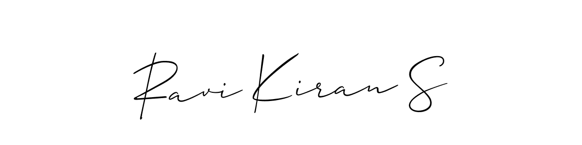 Make a beautiful signature design for name Ravi Kiran S. With this signature (Allison_Script) style, you can create a handwritten signature for free. Ravi Kiran S signature style 2 images and pictures png