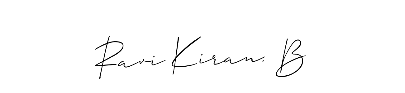 How to make Ravi Kiran. B name signature. Use Allison_Script style for creating short signs online. This is the latest handwritten sign. Ravi Kiran. B signature style 2 images and pictures png