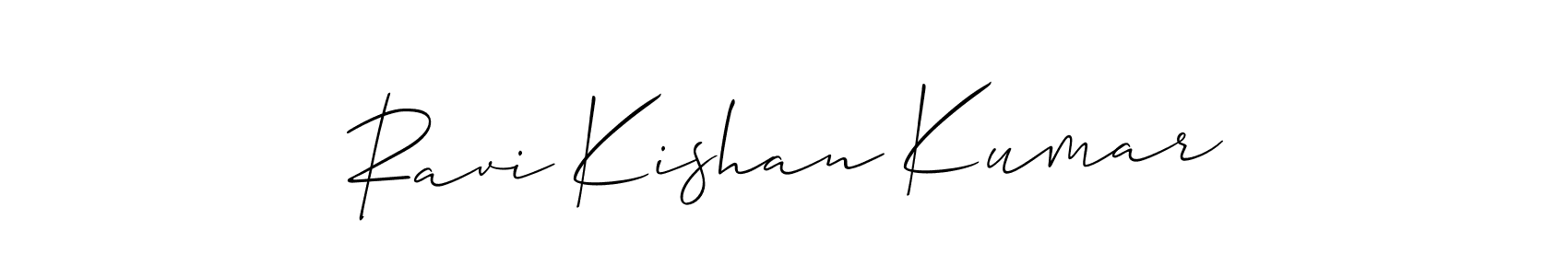 Design your own signature with our free online signature maker. With this signature software, you can create a handwritten (Allison_Script) signature for name Ravi Kishan Kumar. Ravi Kishan Kumar signature style 2 images and pictures png