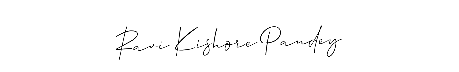 How to make Ravi Kishore Pandey signature? Allison_Script is a professional autograph style. Create handwritten signature for Ravi Kishore Pandey name. Ravi Kishore Pandey signature style 2 images and pictures png