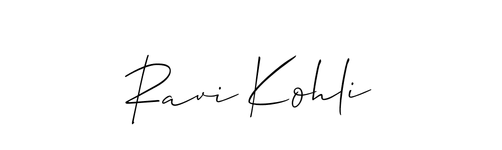 How to make Ravi Kohli name signature. Use Allison_Script style for creating short signs online. This is the latest handwritten sign. Ravi Kohli signature style 2 images and pictures png