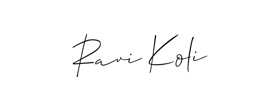 Also You can easily find your signature by using the search form. We will create Ravi Koli name handwritten signature images for you free of cost using Allison_Script sign style. Ravi Koli signature style 2 images and pictures png