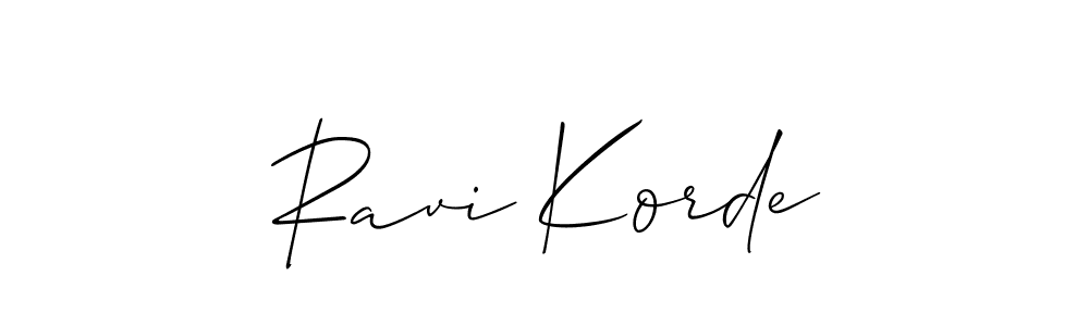 How to Draw Ravi Korde signature style? Allison_Script is a latest design signature styles for name Ravi Korde. Ravi Korde signature style 2 images and pictures png
