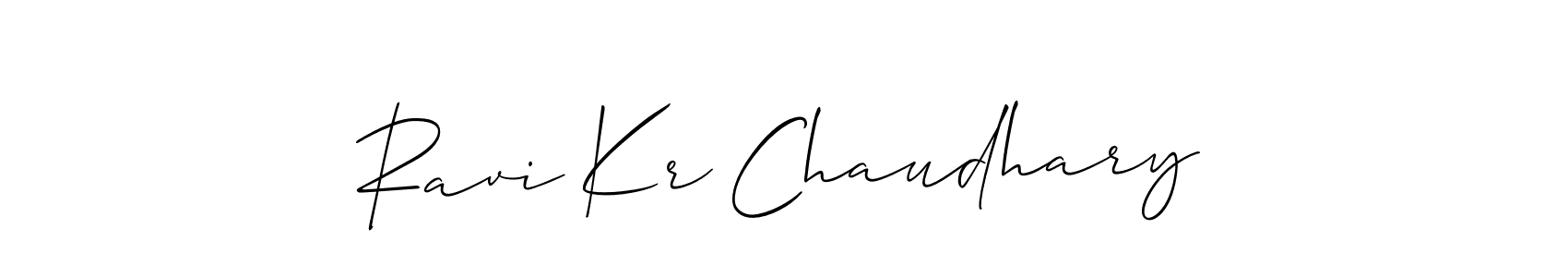 The best way (Allison_Script) to make a short signature is to pick only two or three words in your name. The name Ravi Kr Chaudhary include a total of six letters. For converting this name. Ravi Kr Chaudhary signature style 2 images and pictures png