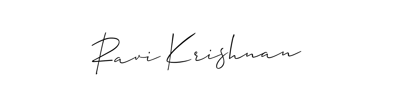 Create a beautiful signature design for name Ravi Krishnan. With this signature (Allison_Script) fonts, you can make a handwritten signature for free. Ravi Krishnan signature style 2 images and pictures png