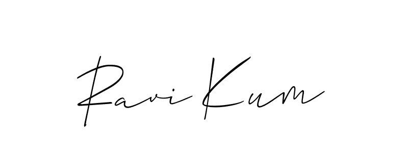 Use a signature maker to create a handwritten signature online. With this signature software, you can design (Allison_Script) your own signature for name Ravi Kum. Ravi Kum signature style 2 images and pictures png