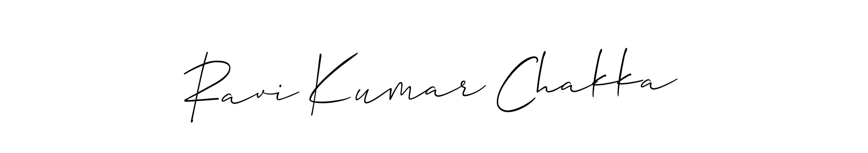 Create a beautiful signature design for name Ravi Kumar Chakka. With this signature (Allison_Script) fonts, you can make a handwritten signature for free. Ravi Kumar Chakka signature style 2 images and pictures png