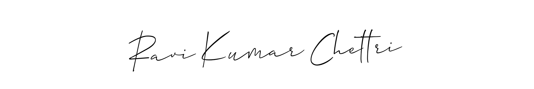 How to make Ravi Kumar Chettri signature? Allison_Script is a professional autograph style. Create handwritten signature for Ravi Kumar Chettri name. Ravi Kumar Chettri signature style 2 images and pictures png