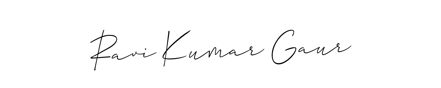 if you are searching for the best signature style for your name Ravi Kumar Gaur. so please give up your signature search. here we have designed multiple signature styles  using Allison_Script. Ravi Kumar Gaur signature style 2 images and pictures png