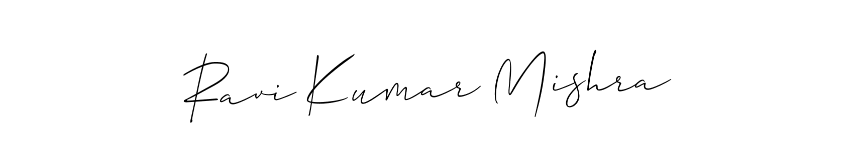 It looks lik you need a new signature style for name Ravi Kumar Mishra. Design unique handwritten (Allison_Script) signature with our free signature maker in just a few clicks. Ravi Kumar Mishra signature style 2 images and pictures png