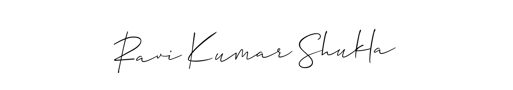 Design your own signature with our free online signature maker. With this signature software, you can create a handwritten (Allison_Script) signature for name Ravi Kumar Shukla. Ravi Kumar Shukla signature style 2 images and pictures png