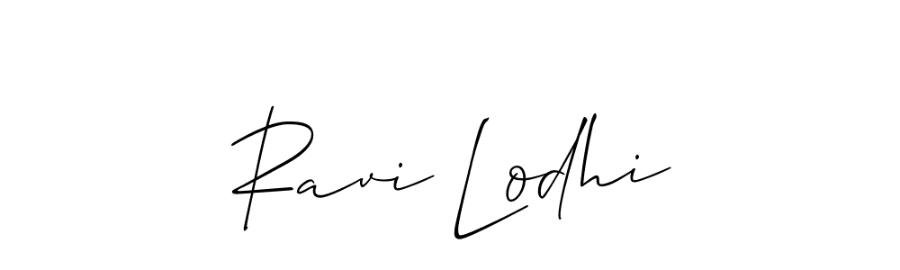 Also we have Ravi Lodhi name is the best signature style. Create professional handwritten signature collection using Allison_Script autograph style. Ravi Lodhi signature style 2 images and pictures png