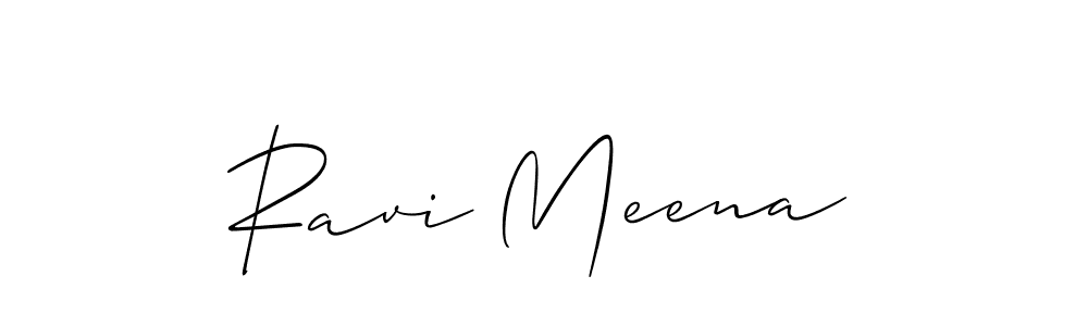 How to make Ravi Meena name signature. Use Allison_Script style for creating short signs online. This is the latest handwritten sign. Ravi Meena signature style 2 images and pictures png