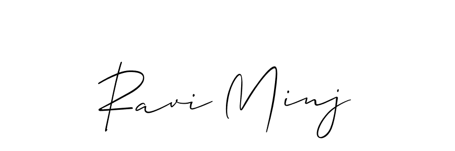 This is the best signature style for the Ravi Minj name. Also you like these signature font (Allison_Script). Mix name signature. Ravi Minj signature style 2 images and pictures png