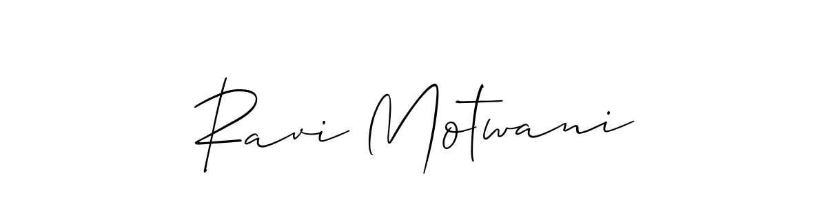 Make a short Ravi Motwani signature style. Manage your documents anywhere anytime using Allison_Script. Create and add eSignatures, submit forms, share and send files easily. Ravi Motwani signature style 2 images and pictures png